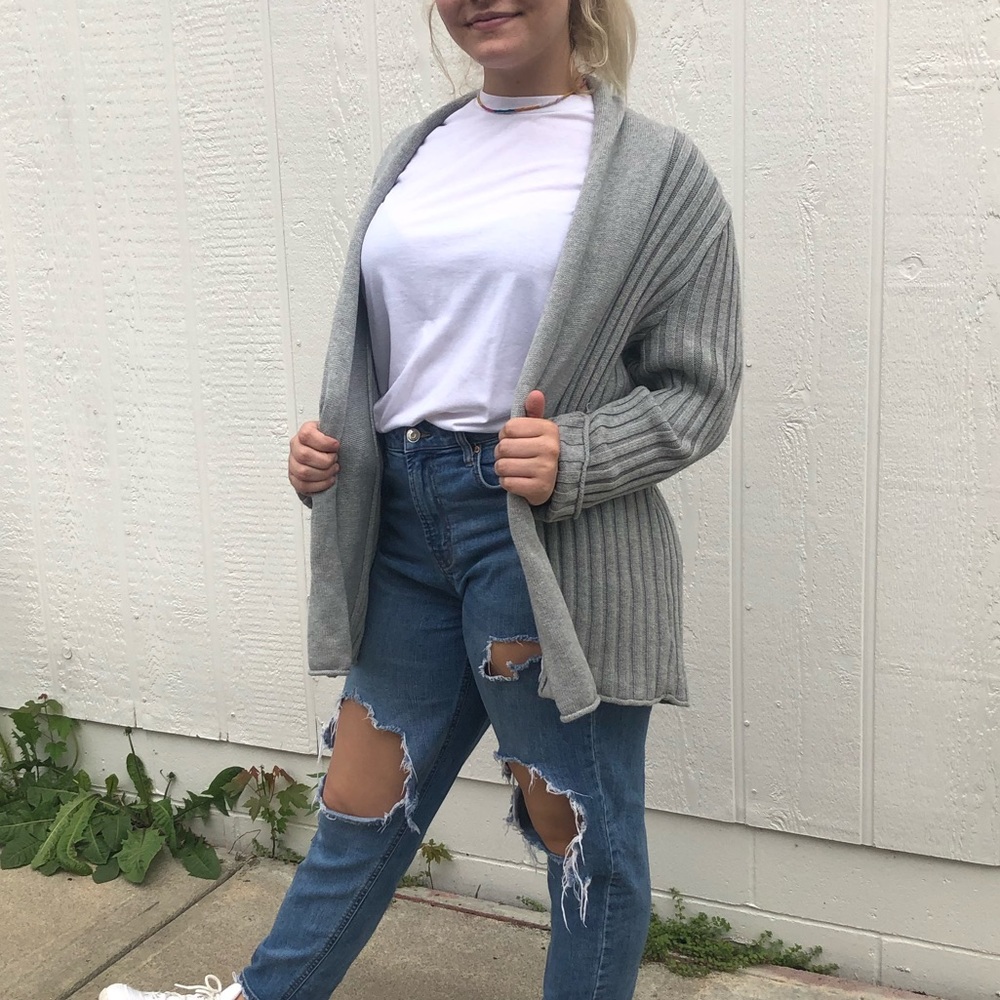 Gray Sonoma knitted cardigan